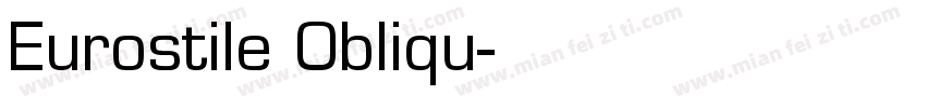 Eurostile Obliqu字体转换